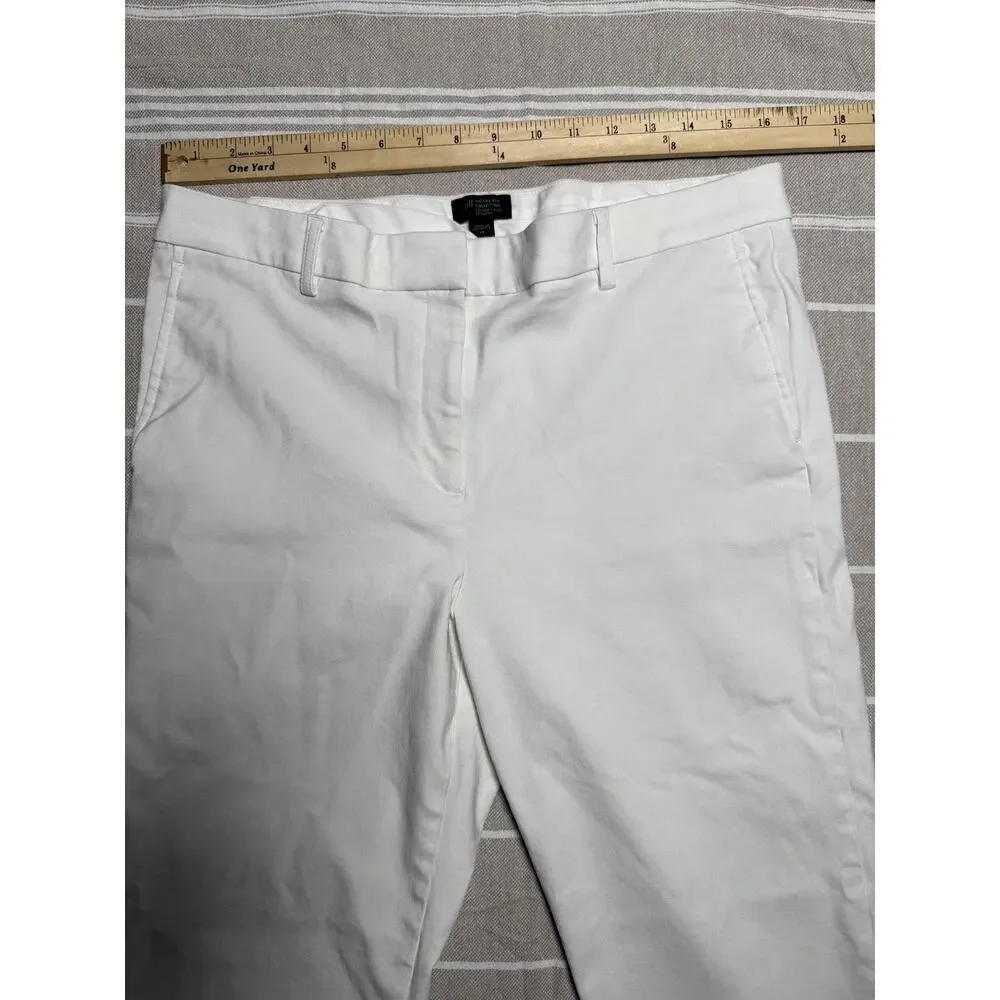J Jill Wearever Ankle Pants Womens 14 White Twill Tapered Refined Trousers - Picture 4 of 5
